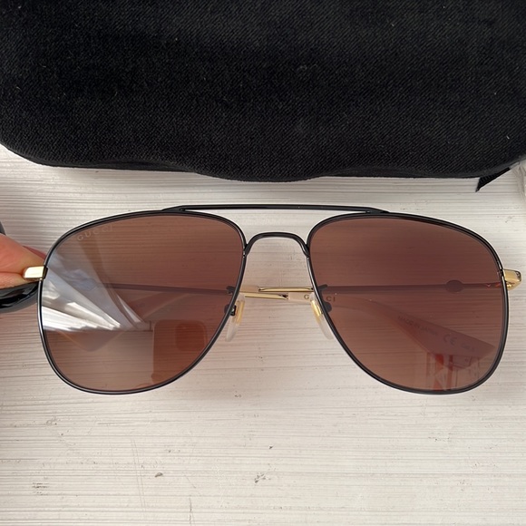 GUCCI 57mm aviator sunglasses - Picture 5 of 11